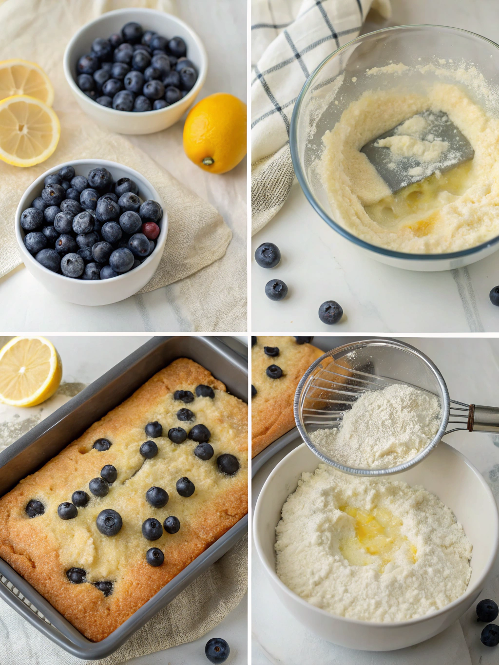 Blueberry Lemon Ricotta Pound Cake step by step Blueberry Lemon Ricotta Pound Cake step by step