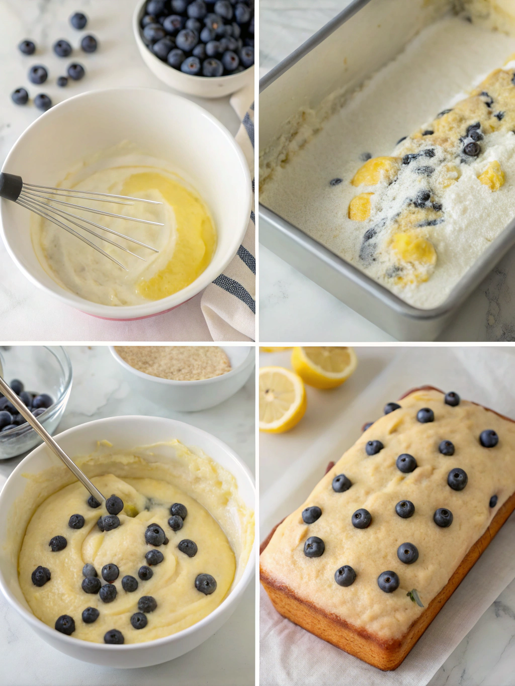 Gluten-Free Lemon Blueberry Pound Cake step by step Gluten-Free Lemon Blueberry Pound Cake step by step