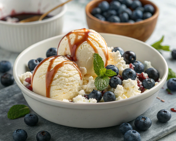 blueberries cottage cheese ice cream 1 blueberries cottage cheese ice cream