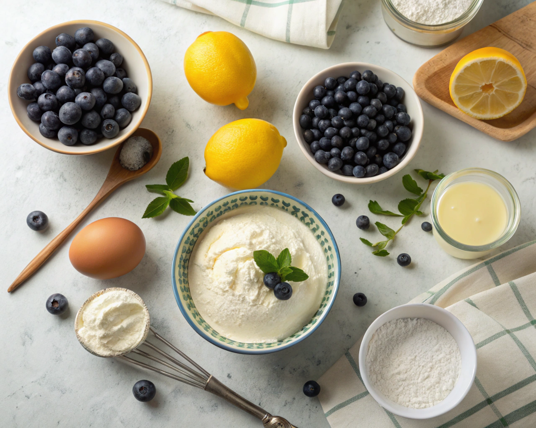 high protein lemon blueberry muffins​ Ingredients
