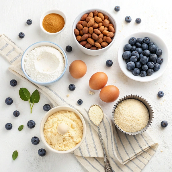 high-protein-blueberry-muffins-ingredients Ingredients for high protein blueberry muffins