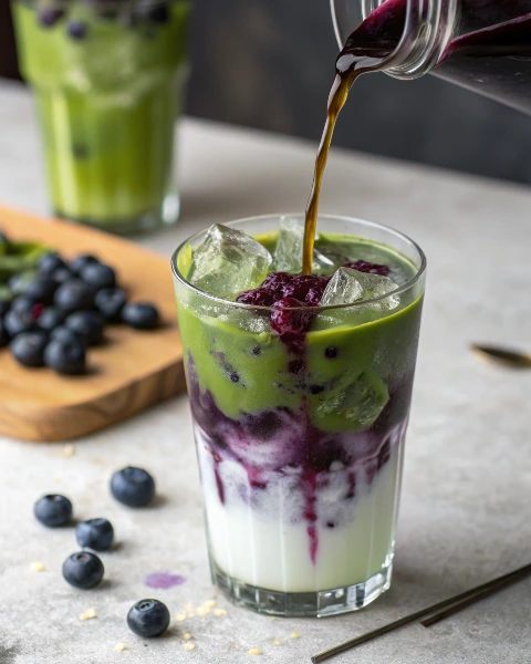 Blueberry Matcha Latte: Vibrant & Refreshing Café Drink Recipe